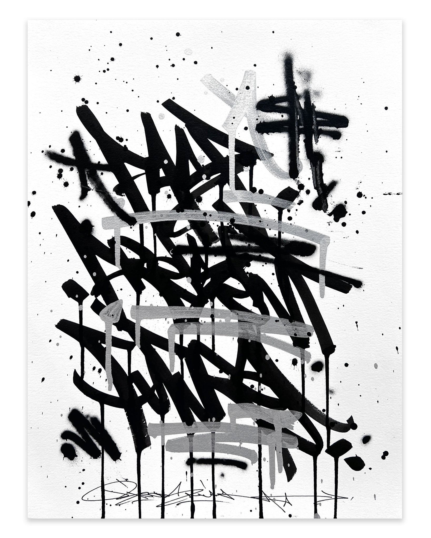 PAST PRESENT FUTURE 01 / Original on paper - 36 x 48 cm / 14 x 19 in