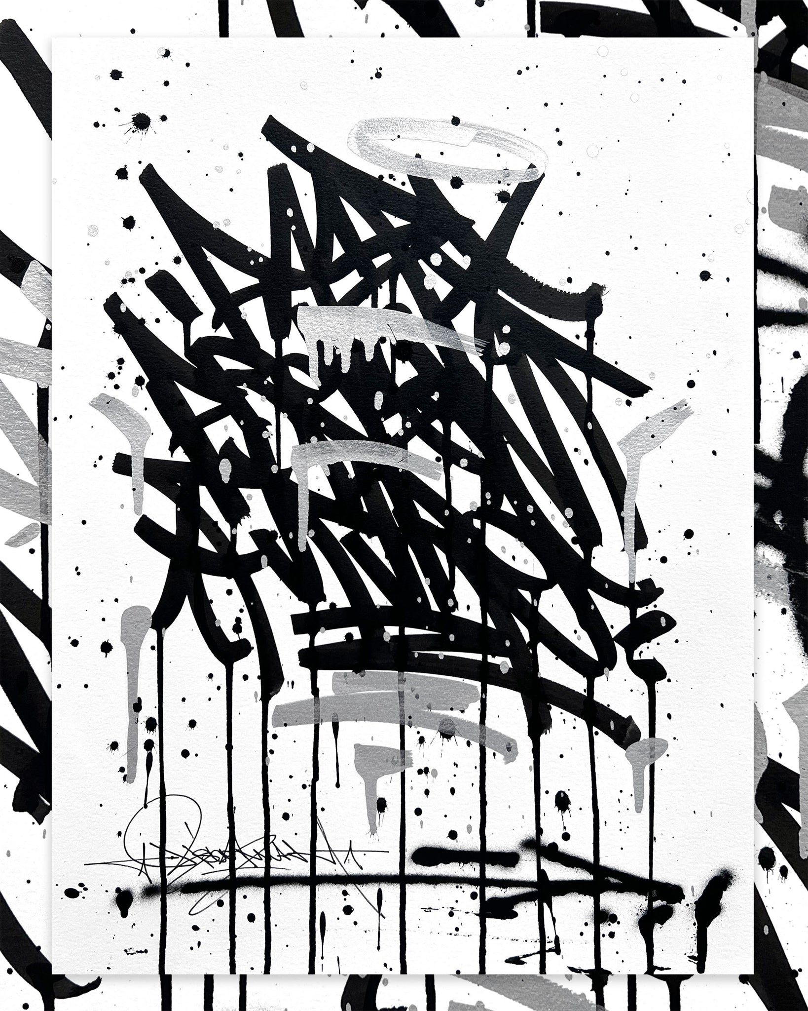 PAST PRESENT FUTURE 02 / Original on paper - 36 x 48 cm / 14 x 19 in