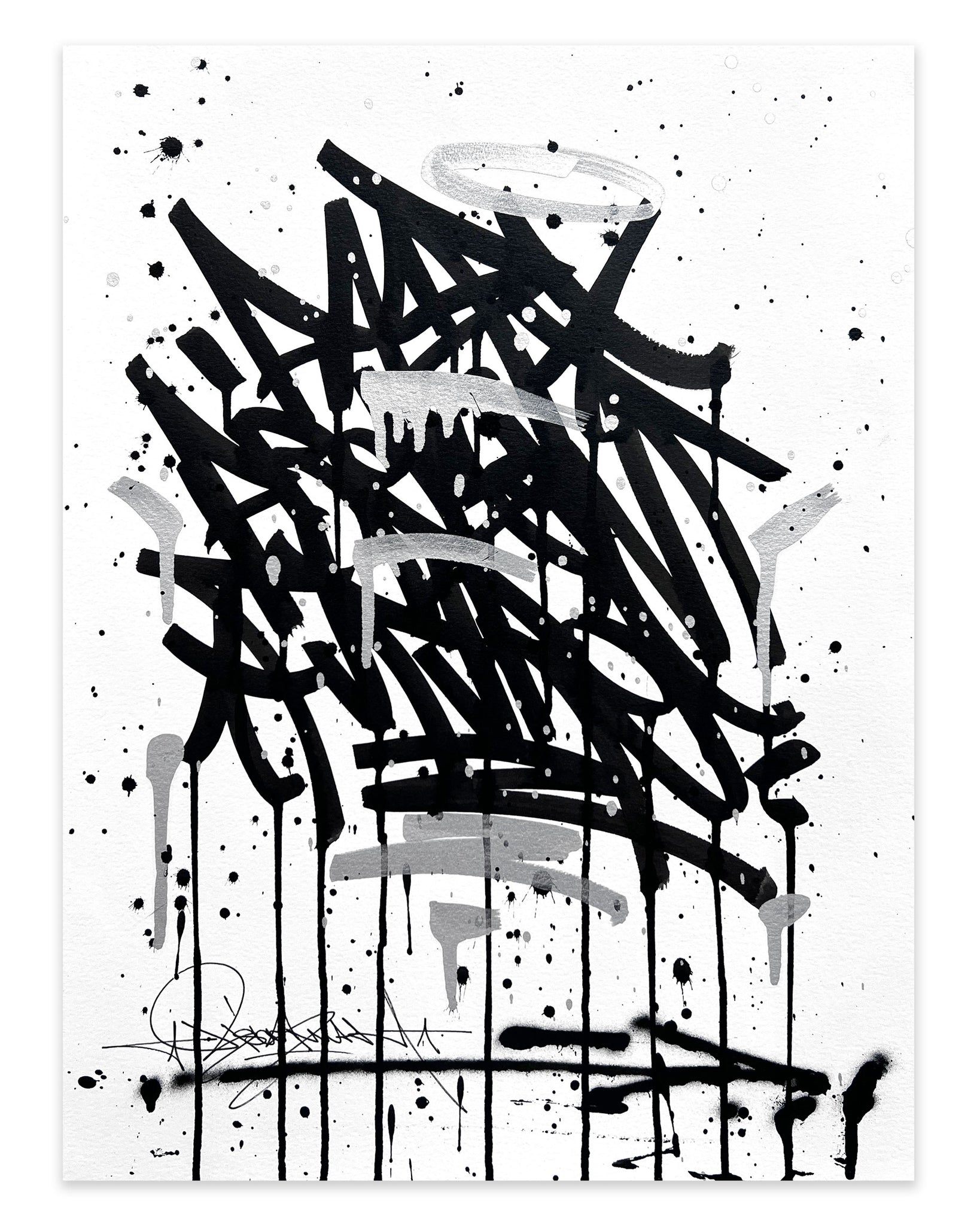 PAST PRESENT FUTURE 02 / Original on paper - 36 x 48 cm / 14 x 19 in