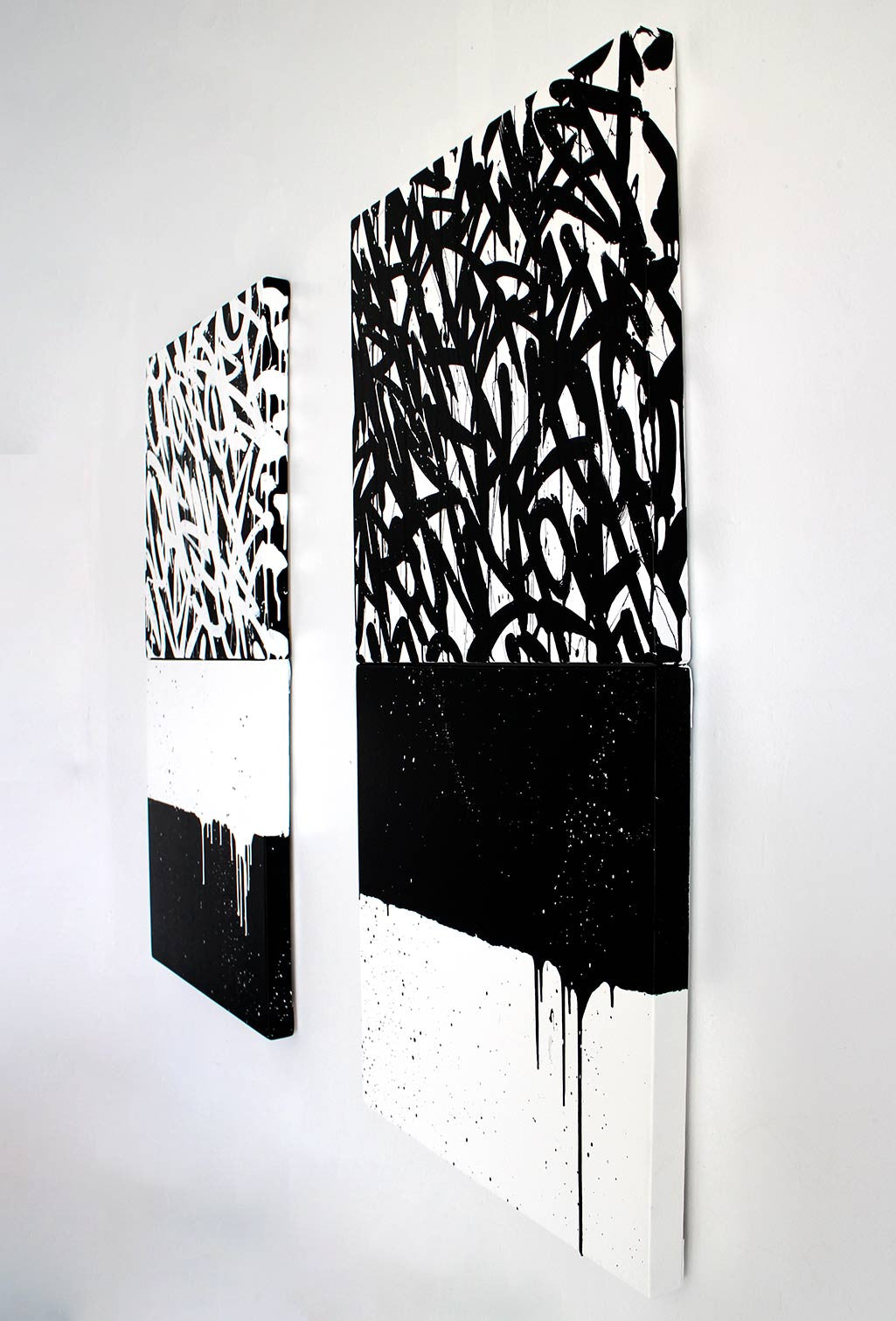 STACKS (DARK) - 22X44 Diptych - Bisco Smith