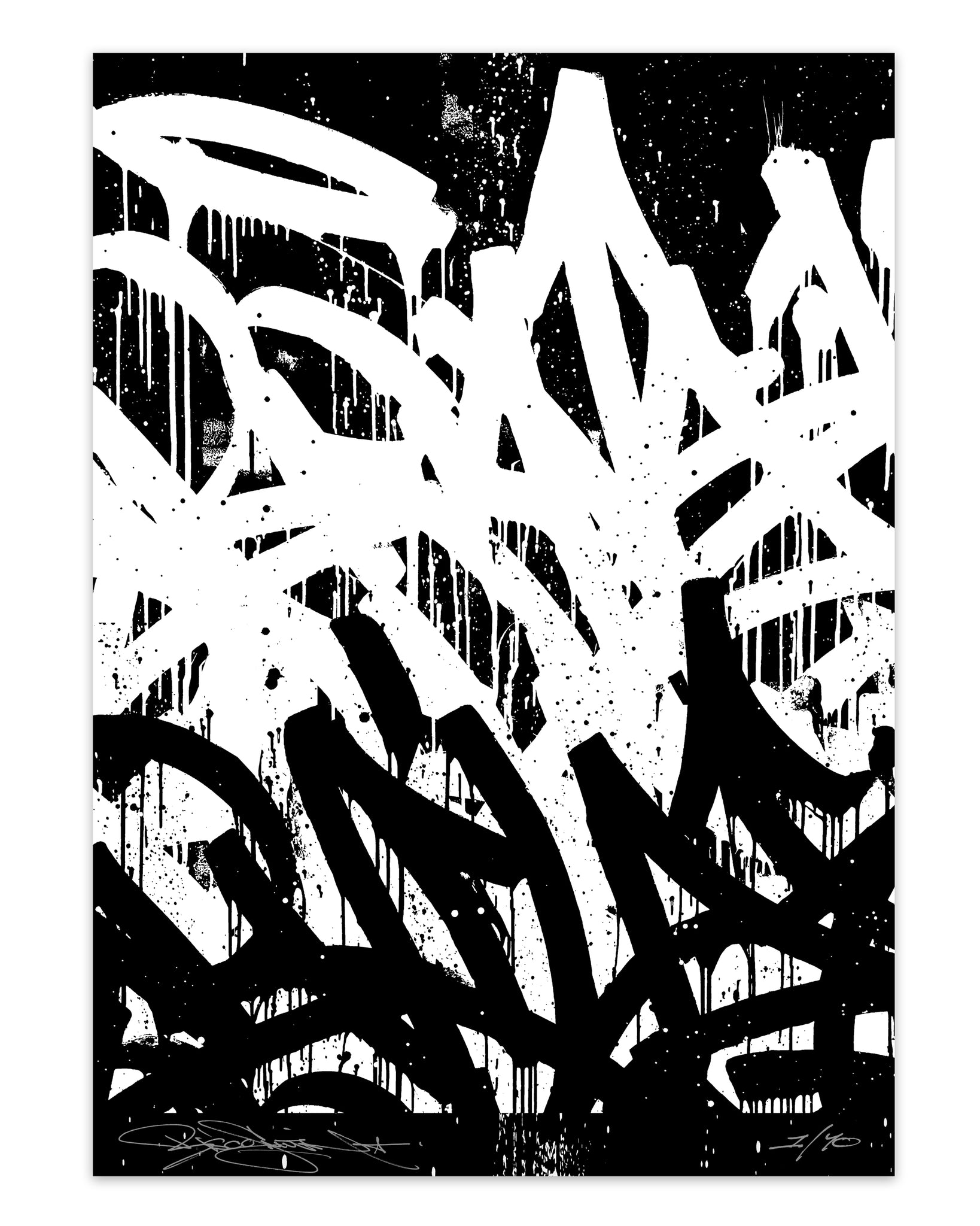 BUILD BRAVE / BRAVE BUILD - screen print on paper