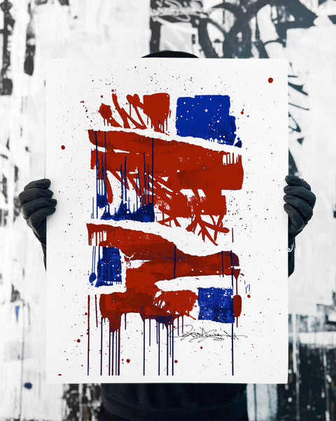 Scars and Stripes - Timed release screen print
