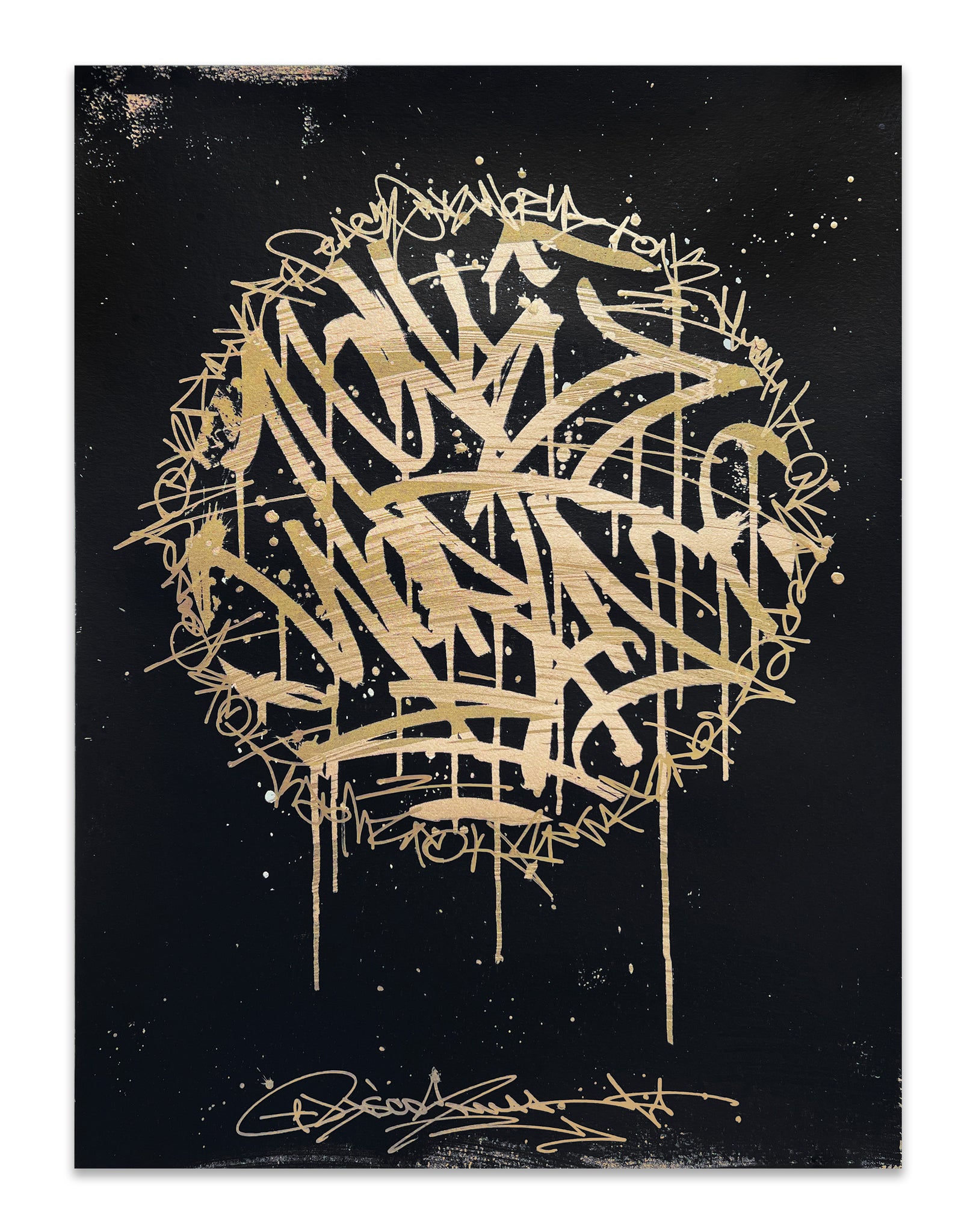 ONE WORLD 4/6 - hand embellished print