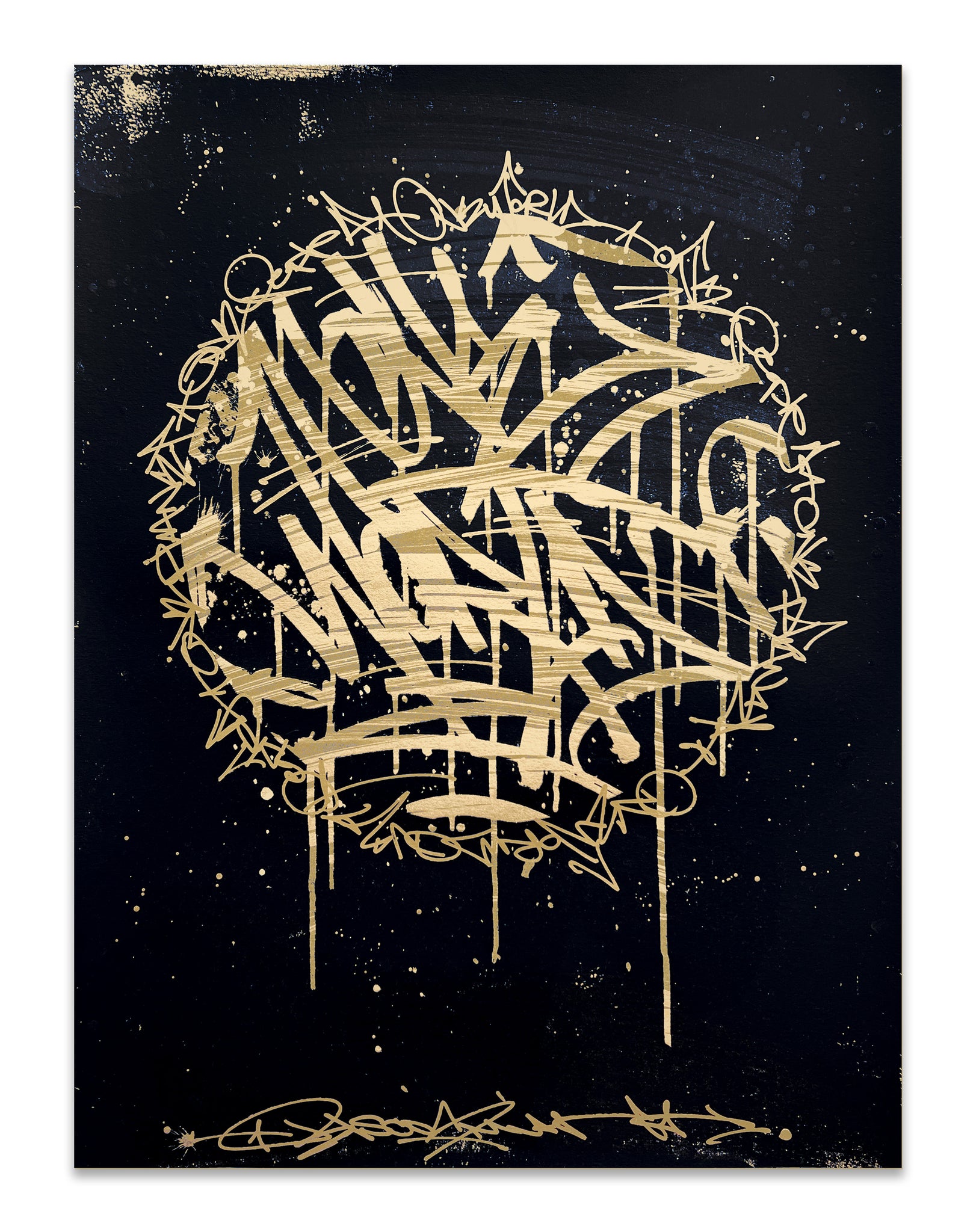ONE WORLD 6/6 - hand embellished print