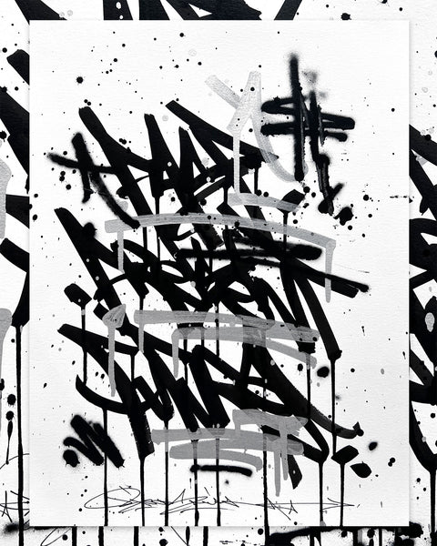 PAST PRESENT FUTURE 01 / Original on paper - 36 x 48 cm / 14 x 19 in