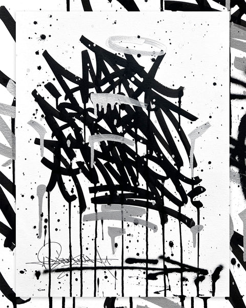 PAST PRESENT FUTURE 02 / Original on paper - 36 x 48 cm / 14 x 19 in